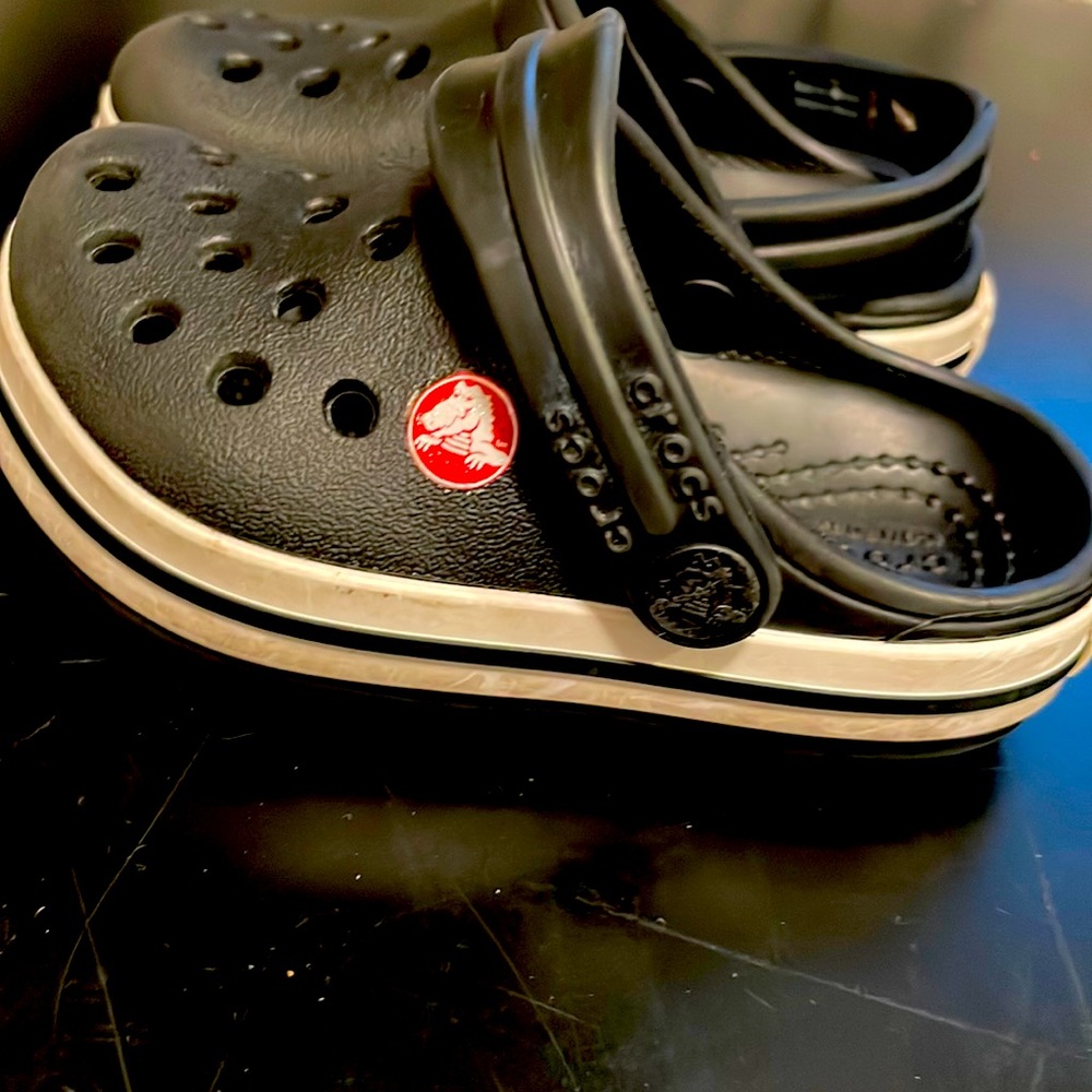 Black crocs iconic comfort 5c toddler